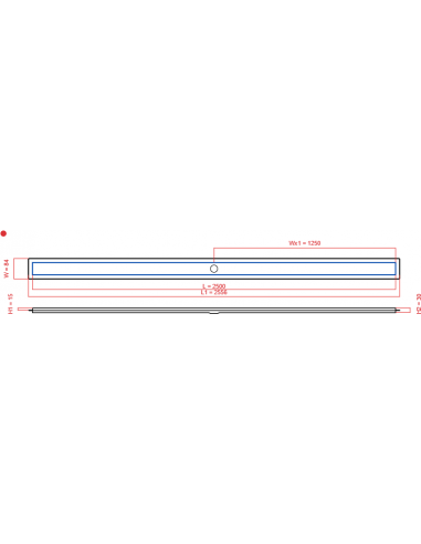 Duschrinne Wiper 2500 Mm Premium Pure. . . 