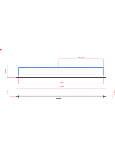 Duschrinne Wiper 950 Mm Premium Pure. . . 