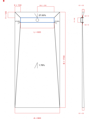 Showerlay Wiper 4 Way 800 X 1700 Mm. . . 