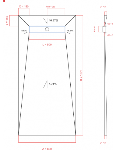 Showerlay Wiper 4 Way 800 X 1670 Mm. . . 