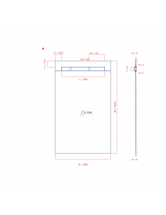 Showerbase Wiper 1 Way 900. . . 