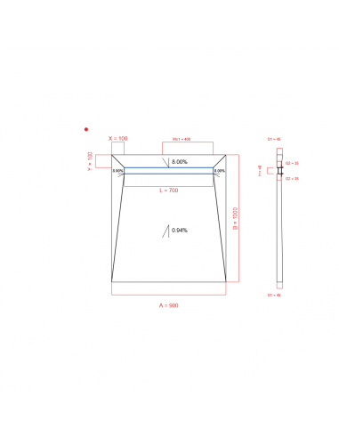 Showerlay Wiper 4 Way 900 X 1000 Mm. . . 