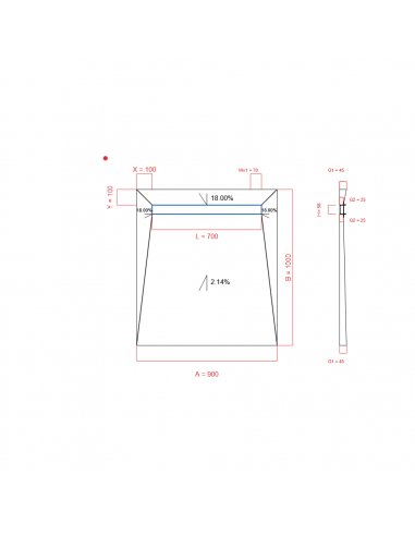 Showerlay Wiper 4 Way 900 X 1000 Mm. . . 