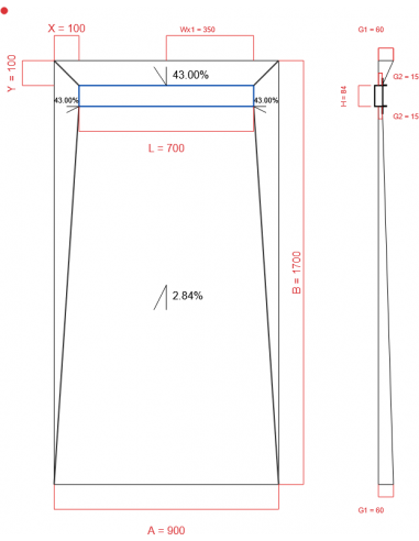 Showerlay Wiper 4 Way 900 X 1700 Mm. . . 