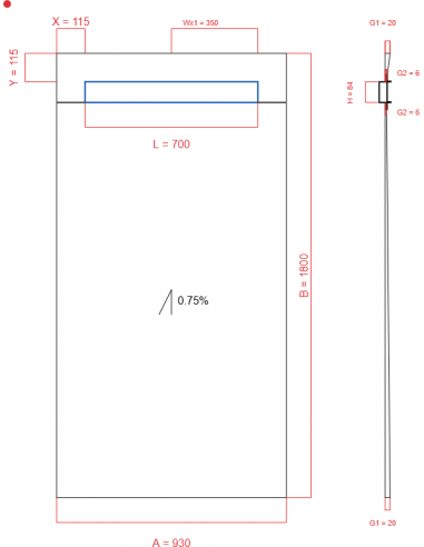 Showerlay Wiper 1 Way 930 X 1800 Mm. . . 