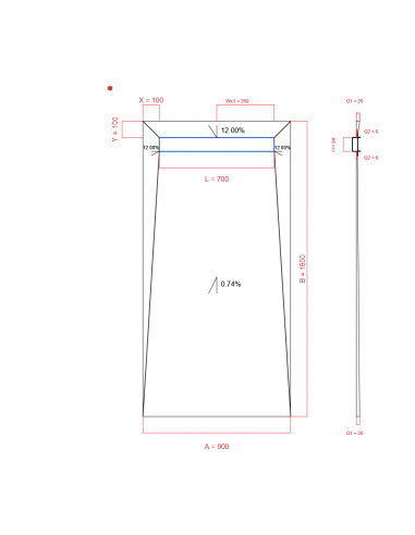 Showerlay Wiper 4 Way 900 X 1800 Mm. . . 