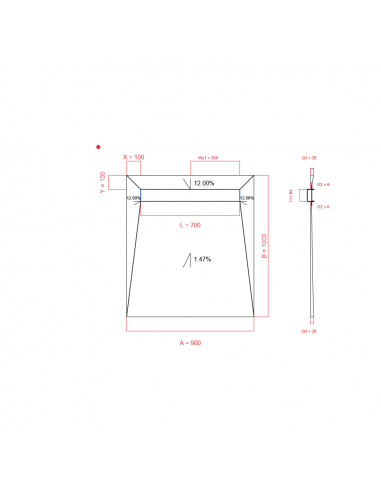 Showerlay Wiper 4 Way 900 X 1000 Mm. . . 