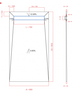 Showerbase Wiper 4 Way 900. . . 