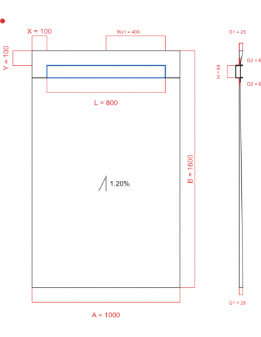 Showerlay Wiper 1 Way 1000 X 1600 Mm. . . 