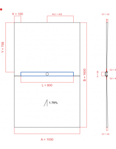 Showerlay Wiper 1 Way 1000. . . 