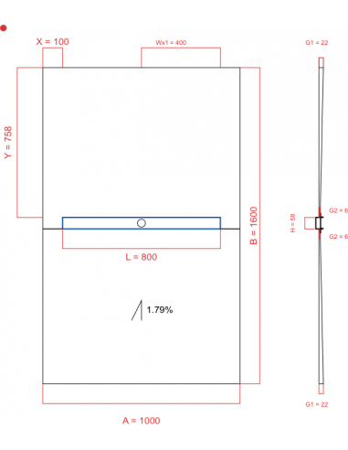 Showerlay Wiper 1 Way 1000 X 1600 Mm. . . 