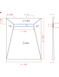 Showerlay Wiper 4 Way 1200. . . 