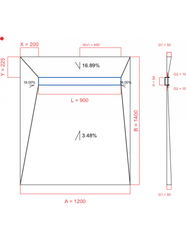 Showerlay Wiper 4 Way 1200 X 1400 Mm. . . 