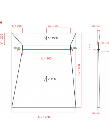 Showerlay Wiper 4 Way 1200 X 1400 Mm. . . 