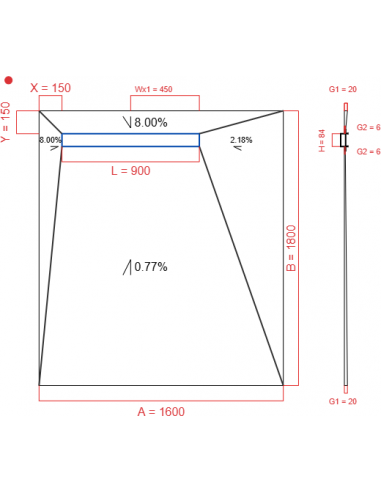 Showerlay Wiper 4 Way 1600 X 1800 Mm. . . 