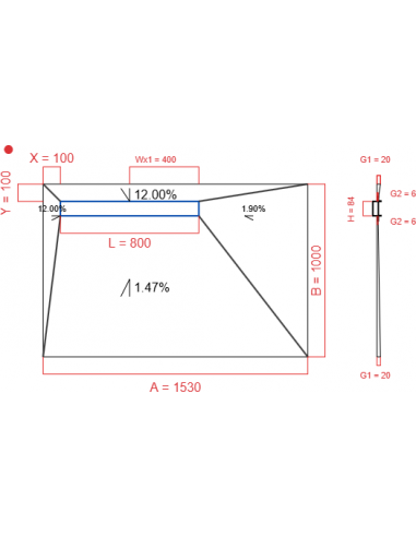 Showerlay Wiper 4 Way 1530 X 1000 Mm. . . 