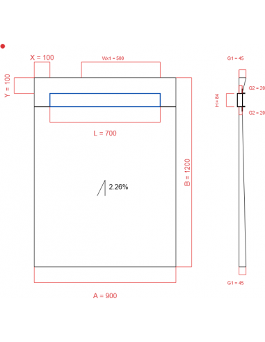 Showerlay Wiper 1 Way 900 X 1200 Mm. . . 