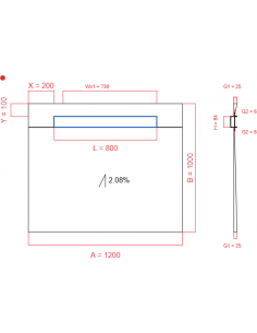 Showerlay Wiper 1 Way 1200. . . 