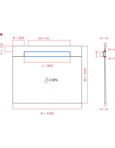 Showerlay Wiper 1 Way 1200 X 1000 Mm. . . 