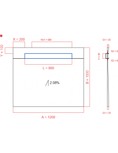 Showerlay Wiper 1 Way 1200. . . 