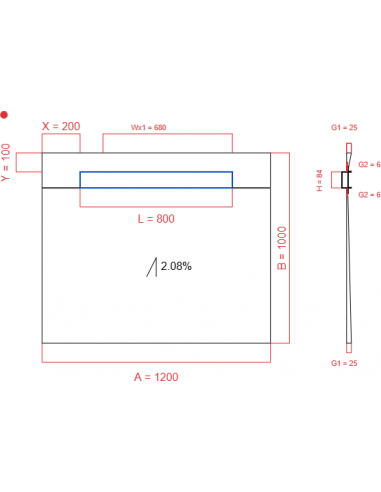 Showerlay Wiper 1 Way 1200 X 1000 Mm. . . 