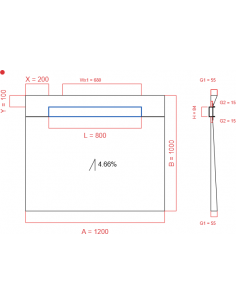 Showerlay Wiper 1 Way 1200. . . 