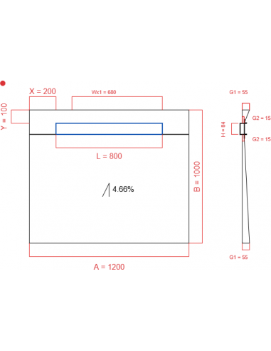 Showerlay Wiper 1 Way 1200 X 1000 Mm. . . 