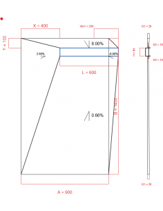Showerlay Wiper 4 Way 900 X. . . 