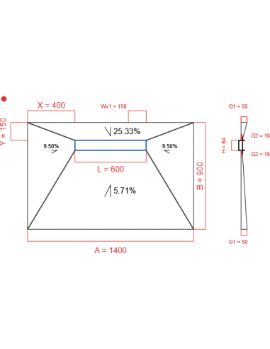 Showerlay Wiper 4 Way 1400 X 900 Mm. . . 