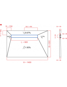 Showerlay Wiper 4 Way 1400. . . 