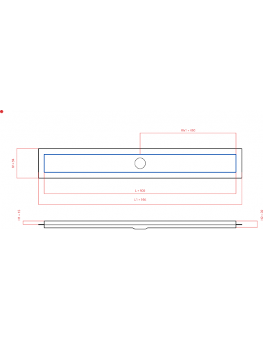 Duschrinne Wiper 900 Mm Premium Pure. . . 