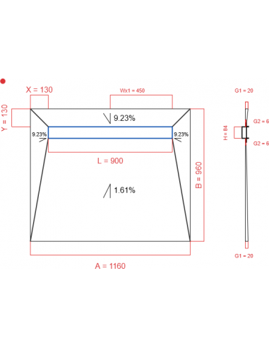 Showerlay Wiper 4 Way 1160 X 960 Mm. . . 