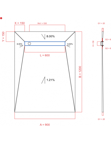 Showerlay Wiper 4 Way 900 X 1200 Mm. . . 