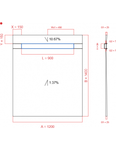 Showerlay Wiper 2 Way 1200. . . 