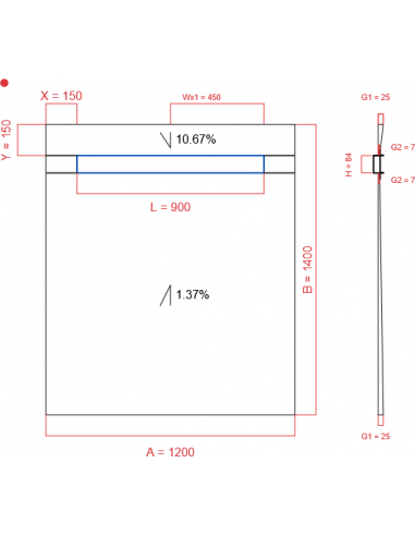 Showerlay Wiper 2 Way 1200 X 1400 Mm. . . 