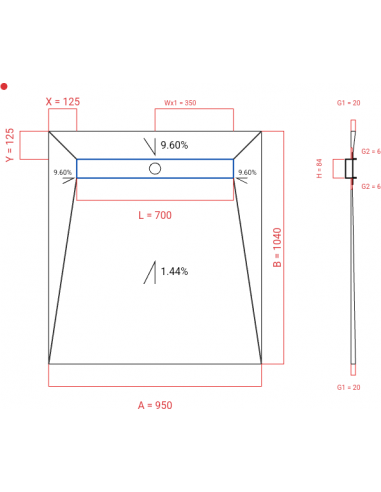 Showerlay Wiper 4 Way 950 X 1040 Mm. . . 
