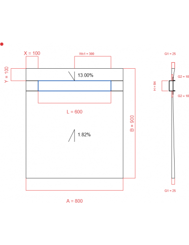 Showerbase Wiper 2 Way 800 X 900 Mm. . . 