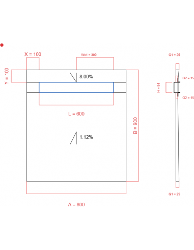 Showerbase Wiper 2 Way 800 X 900 Mm. . . 