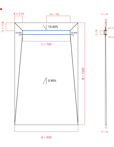 Showerlay Wiper 4 Way 930 X 1500 Mm. . . 