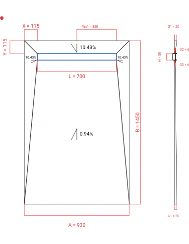 Showerlay Wiper 4 Way 930 X 1450 Mm. . . 