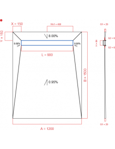 Showerlay Wiper 4 Way 1200. . . 
