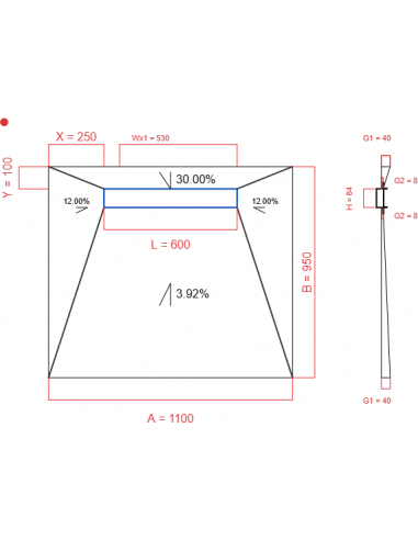 Showerlay Wiper 4 Way 1100 X 950 Mm. . . 