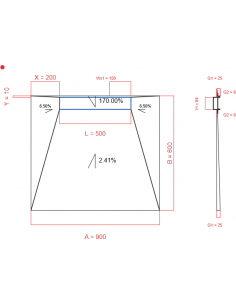 Showerlay Wiper 4 Way 900 X. . . 