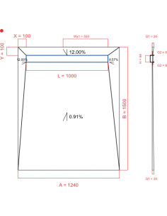 Showerlay Wiper 4 Way 1240. . . 