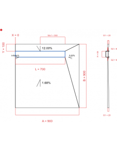 Showerlay Wiper 4 Way 900 X. . . 