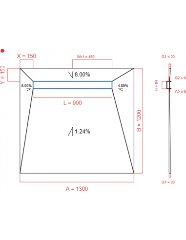 Showerlay Wiper 4 Way 1300 X 1200 Mm. . . 