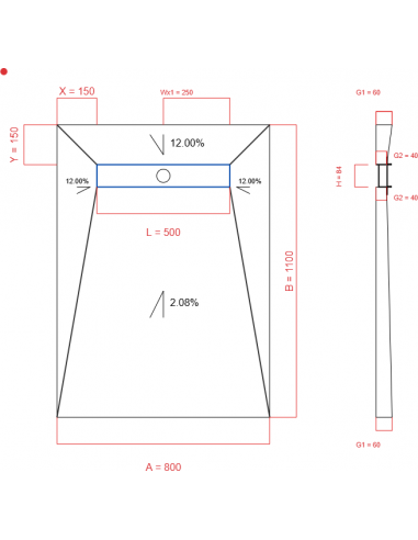 Showerlay Wiper 4 Way 800 X 1100 Mm. . . 