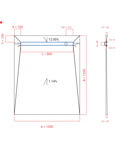 Showerlay Wiper 4 Way 1000 X 1200 Mm. . . 