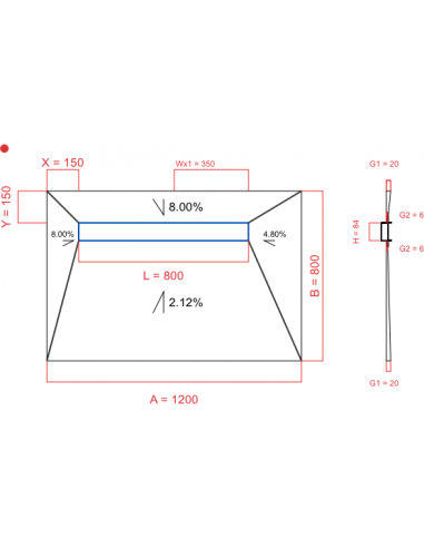 Showerlay Wiper 4 Way 1200 X 800 Mm. . . 