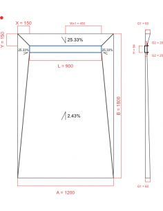 Showerlay Wiper 4 Way 1200. . . 